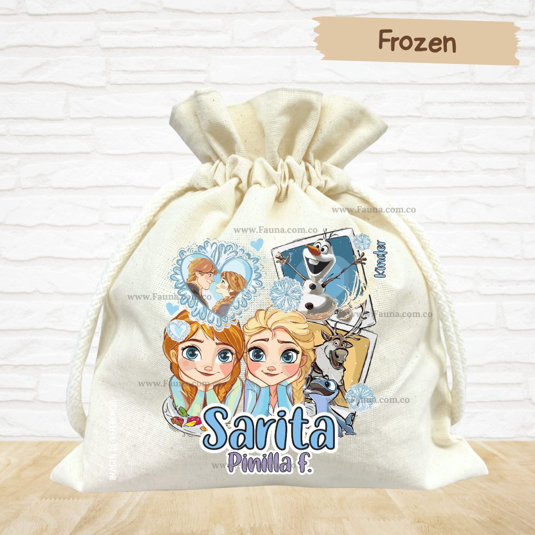 Frozen - Tula personalizada para niña – multiusos con nombre