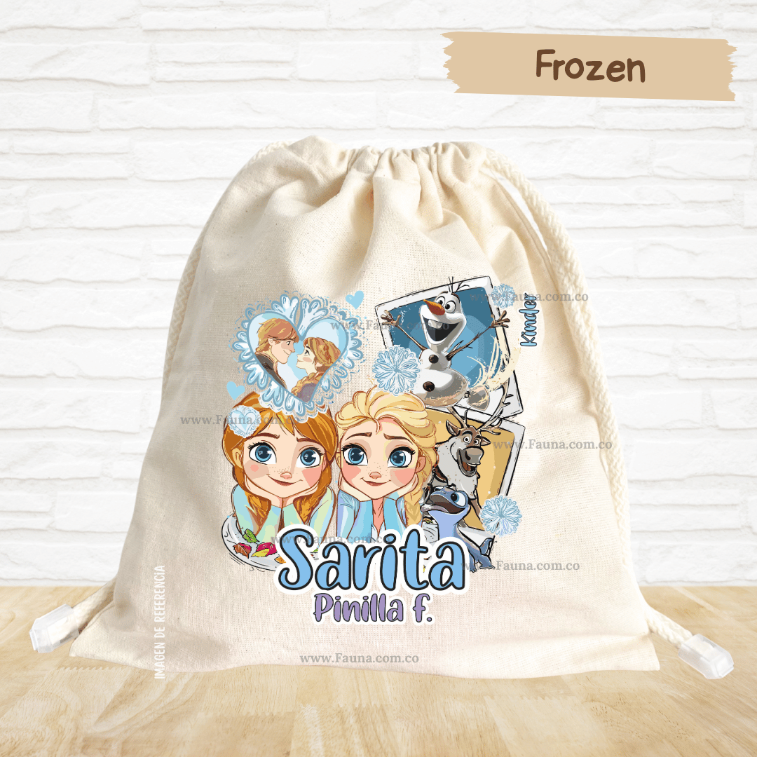 Frozen - Tula personalizada para niña – multiusos con nombre