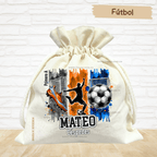 Fútbol - Tula personalizada para niños – multiusos con nombre