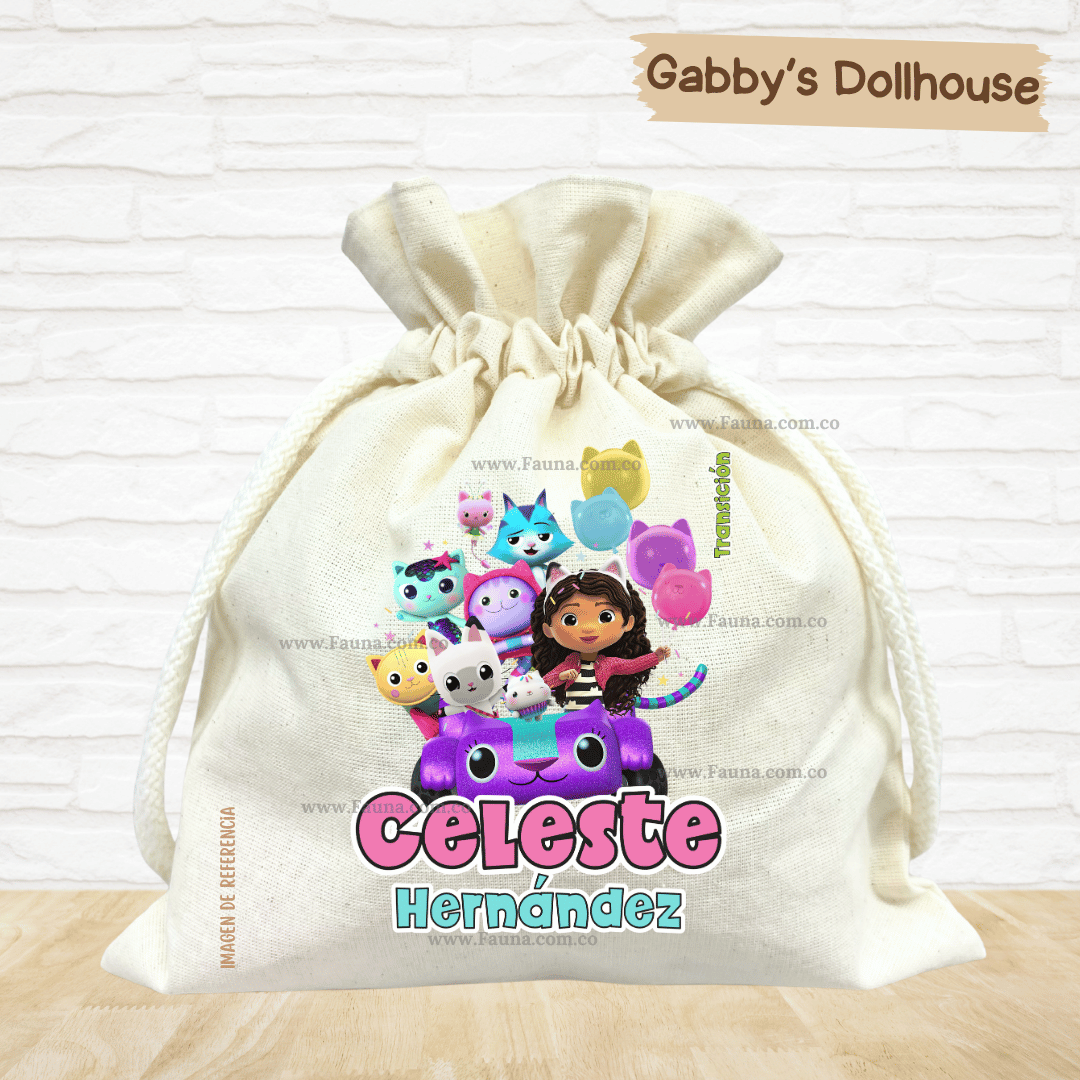 Gabby's Dollhouse - Tula personalizada para niña – multiusos con nombre
