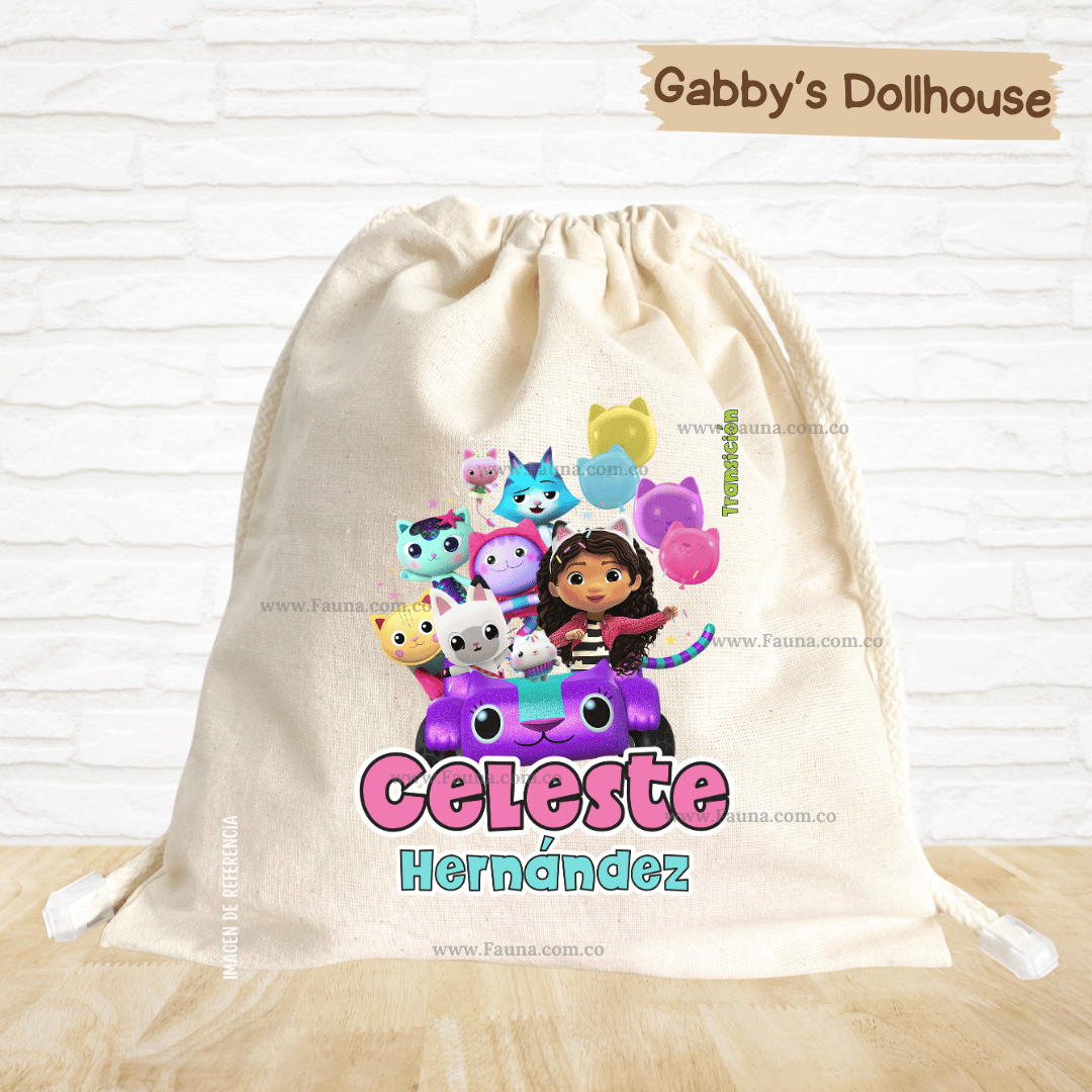 Gabby's Dollhouse - Tula personalizada para niña – multiusos con nombre