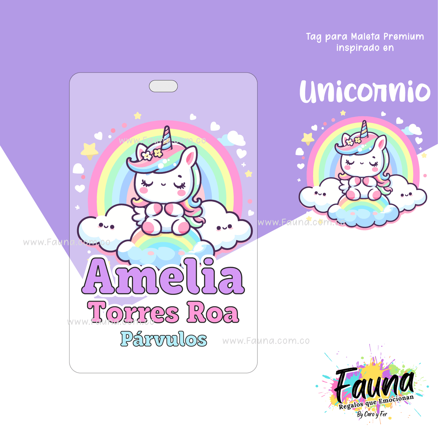 Etiquetas Escolares Premium Personalizadas – Unicornio 🦄