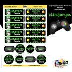 Videojuegos 🎮 - Etiquetas Escolares Premium Personalizadas