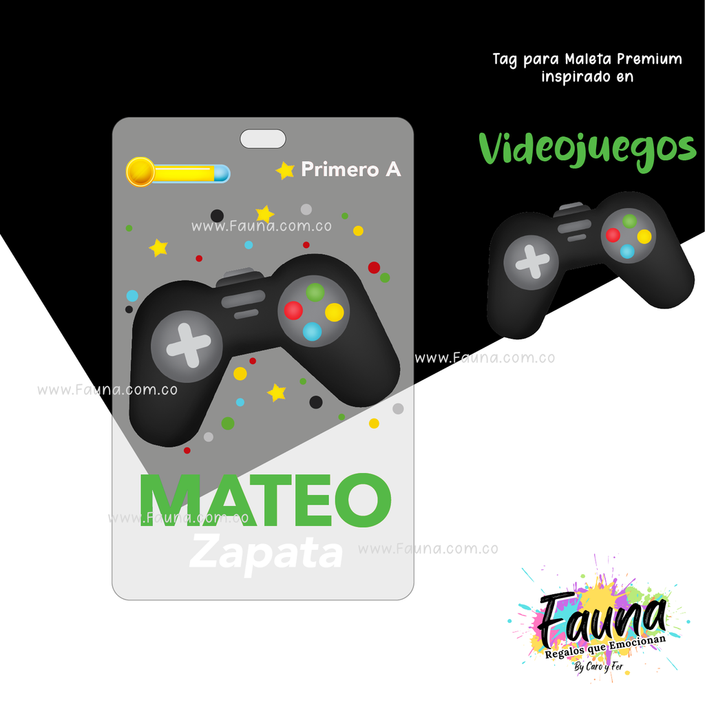 Videojuegos 🎮 - Etiquetas Escolares Premium Personalizadas