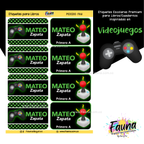 Videojuegos 🎮 - Etiquetas Escolares Premium Personalizadas