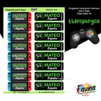 Videojuegos 🎮 - Etiquetas Escolares Premium Personalizadas