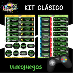 Videojuegos 🎮 - Etiquetas Escolares Premium Personalizadas