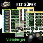 Videojuegos 🎮 - Etiquetas Escolares Premium Personalizadas