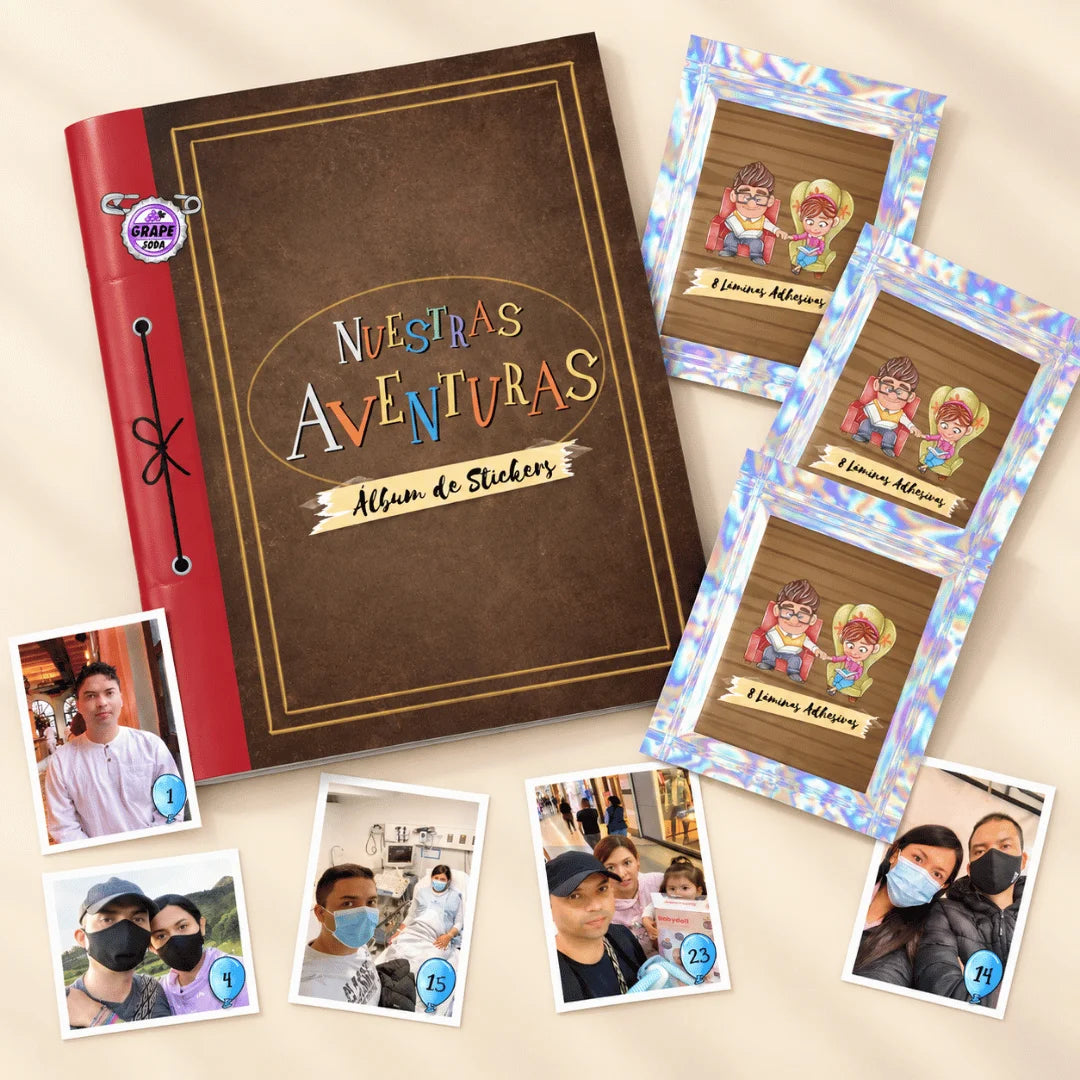 Álbum de Láminas de Amor inspirado en Up Personalizado con 18 Fotos