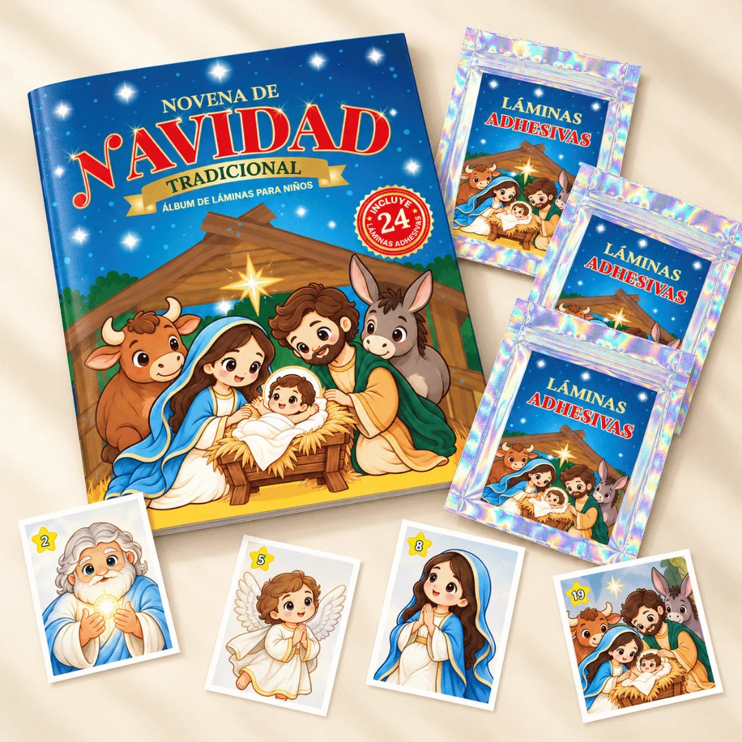 Novena de Navidad Tradicional – Álbum con Láminas tipo Panini