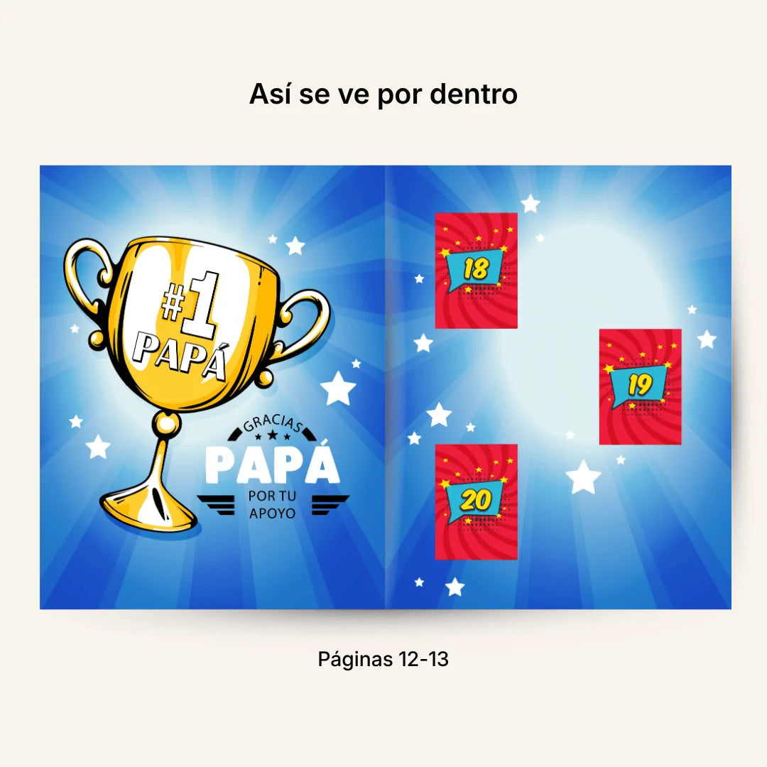 Álbum de Láminas para Papá Personalizado con 18 Fotos