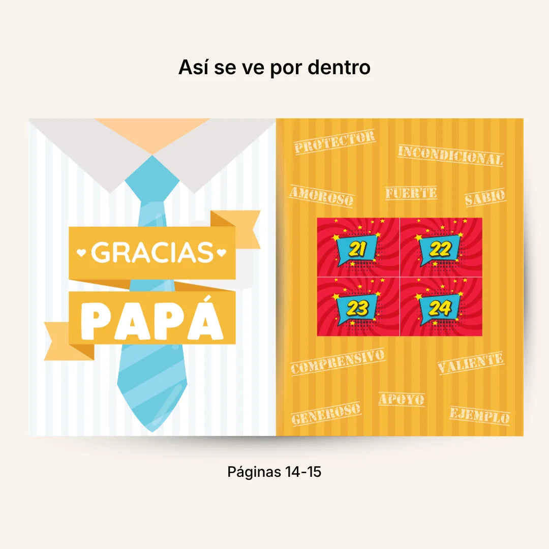 Álbum de Láminas para Papá Personalizado con 18 Fotos