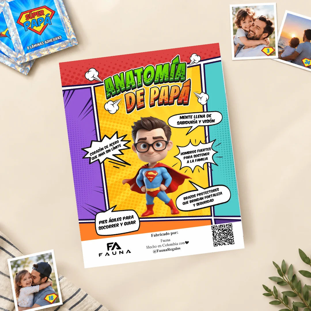 Álbum de Láminas para Papá Personalizado con 18 Fotos