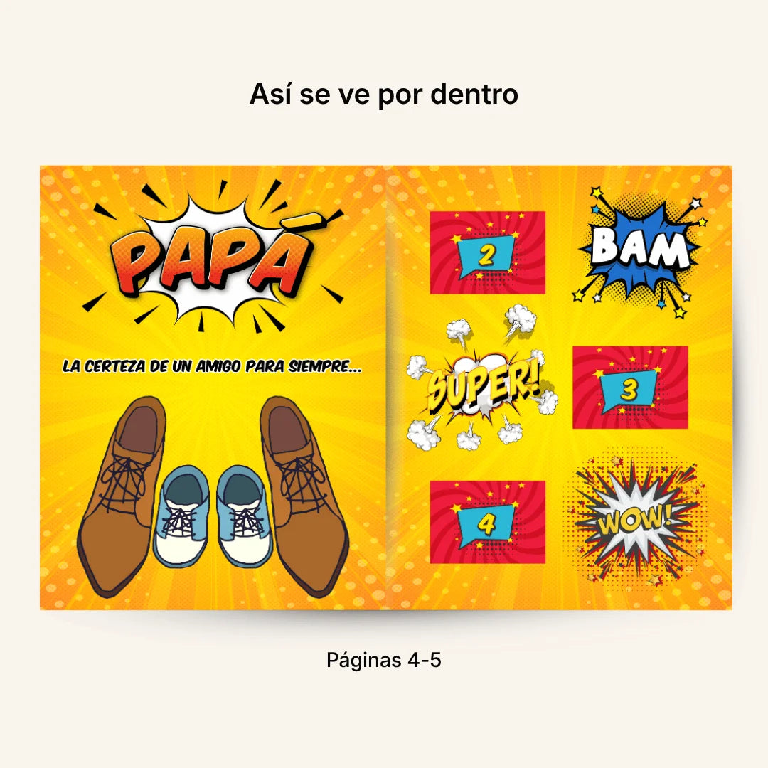 Álbum de Láminas para Papá Personalizado con 18 Fotos