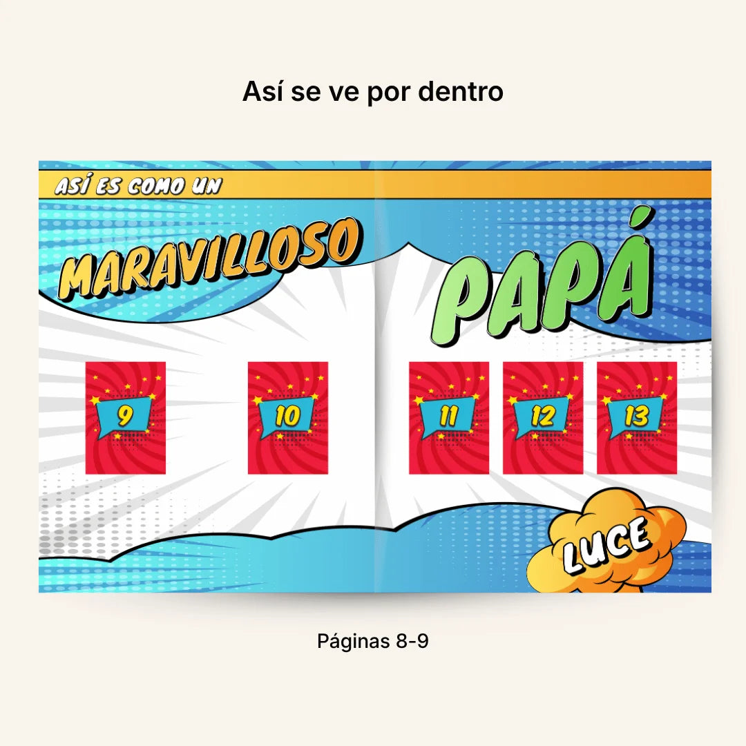 Álbum de Láminas para Papá Personalizado con 18 Fotos
