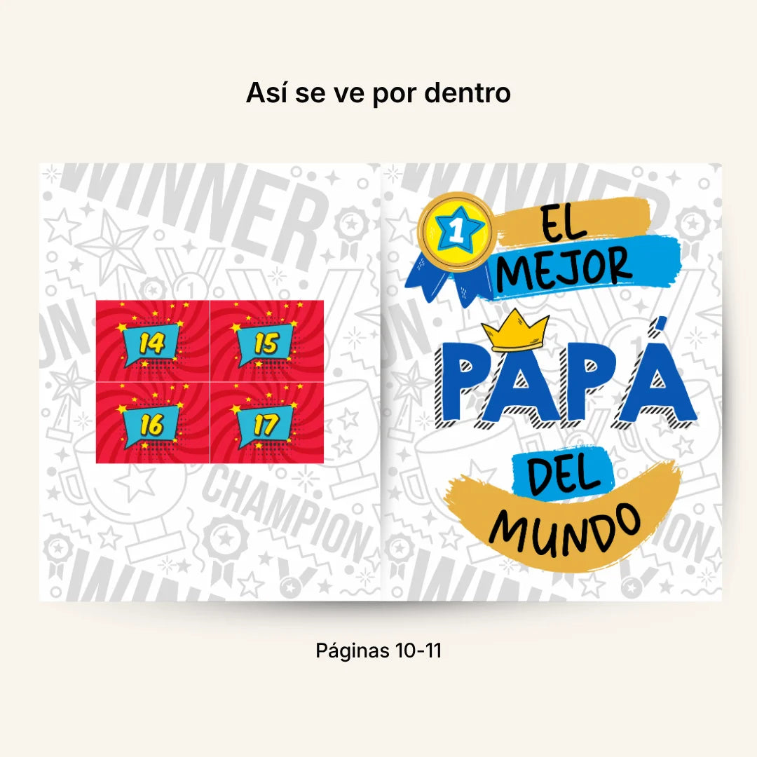 Álbum de Láminas para Papá Personalizado con 18 Fotos