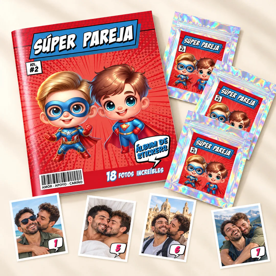 Álbum Súper Pareja Hombres — portada