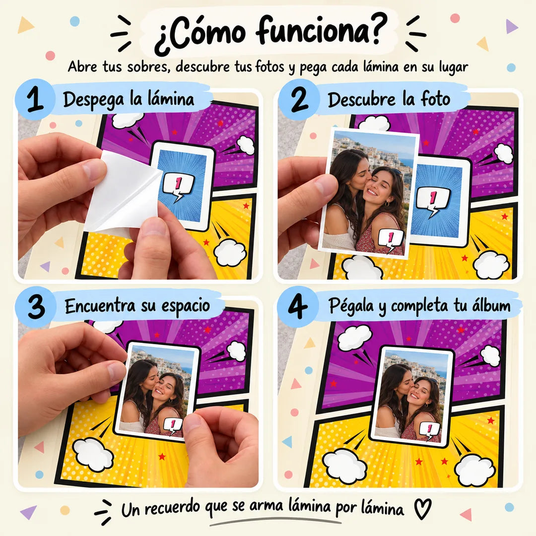 Álbum Súper Pareja Mujeres — como funciona