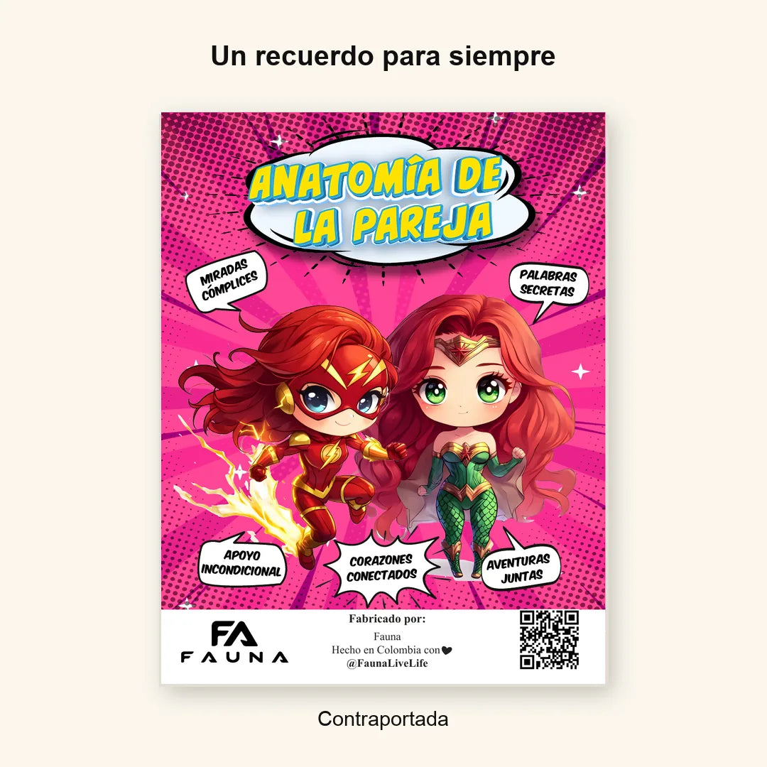Álbum Súper Pareja Mujeres — Contraportada con logo nuevo FAUNA