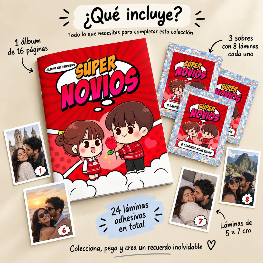 Álbum Súper Novios — que incluye