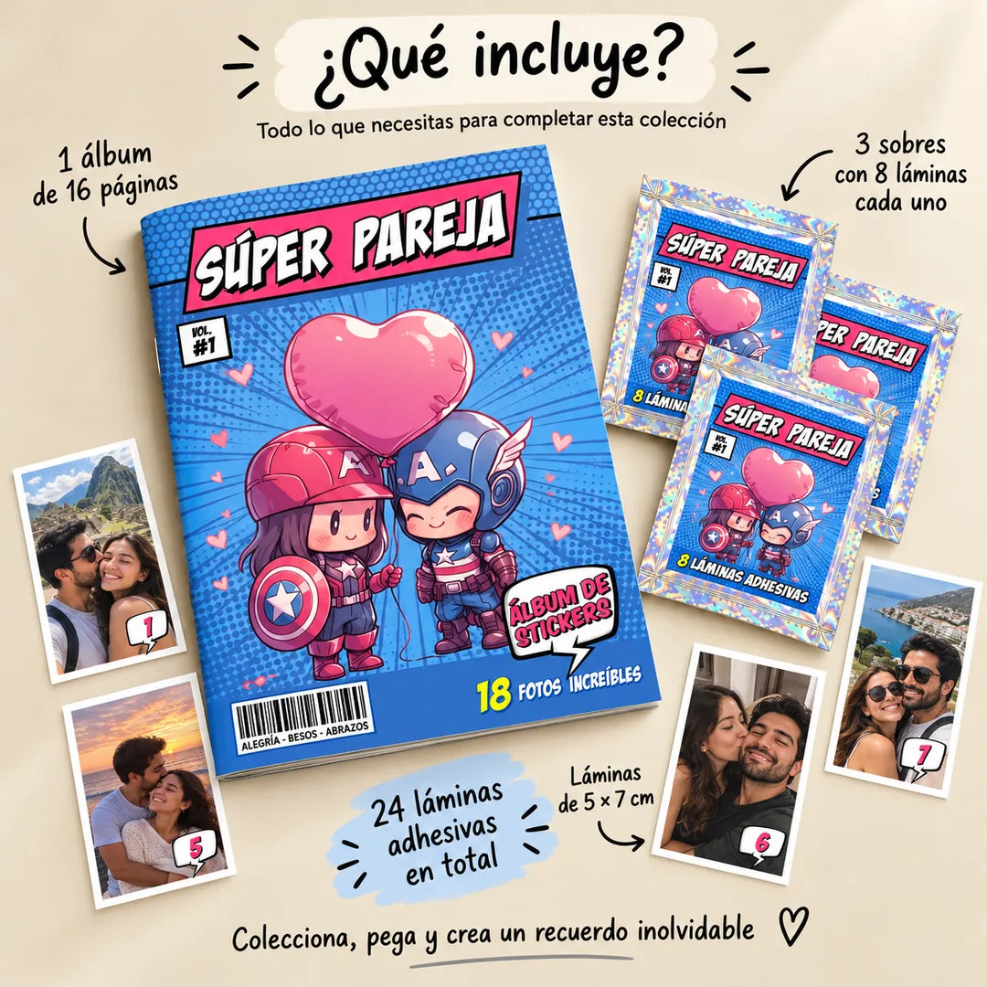 Álbum Súper Pareja — que incluye