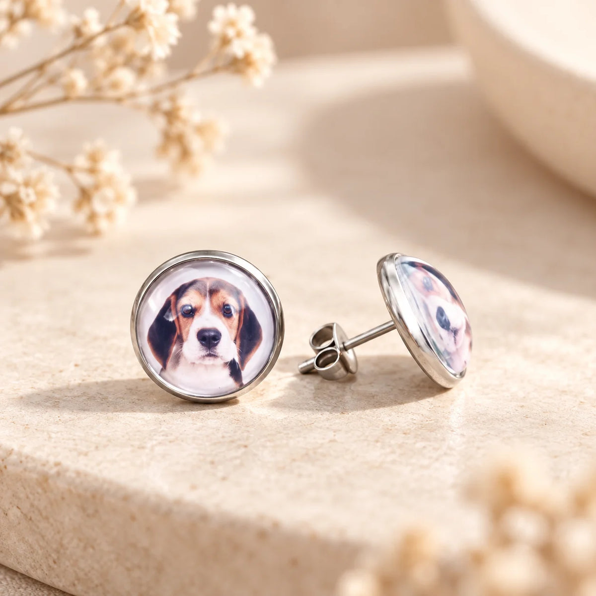 Aretes personalizados emblema de momentos
