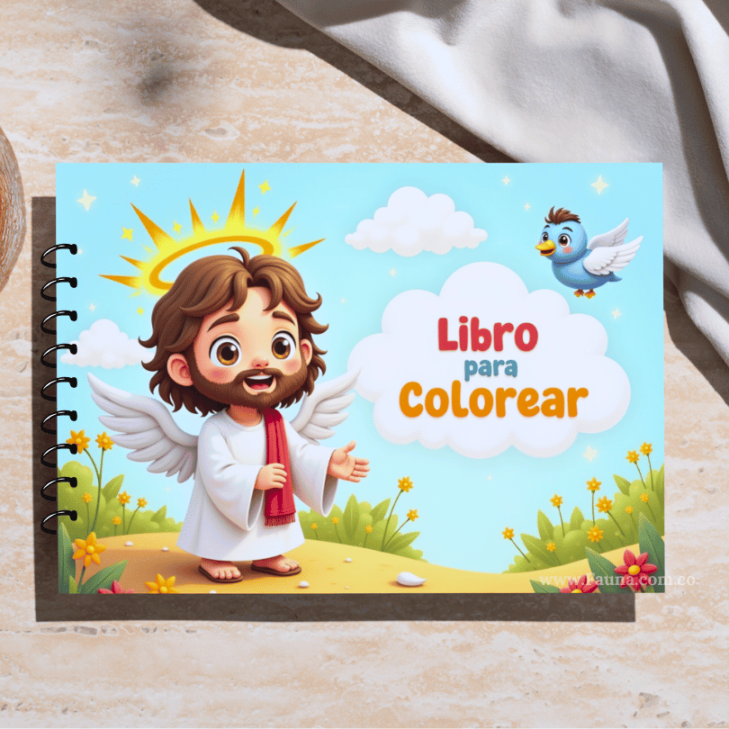 🎨 Libro de Colorear Infantil – Historias de Jesús (50 hojas)