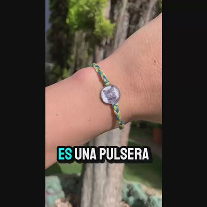 2 Pulseras Tejidas a Mano con Foto Personalizadas