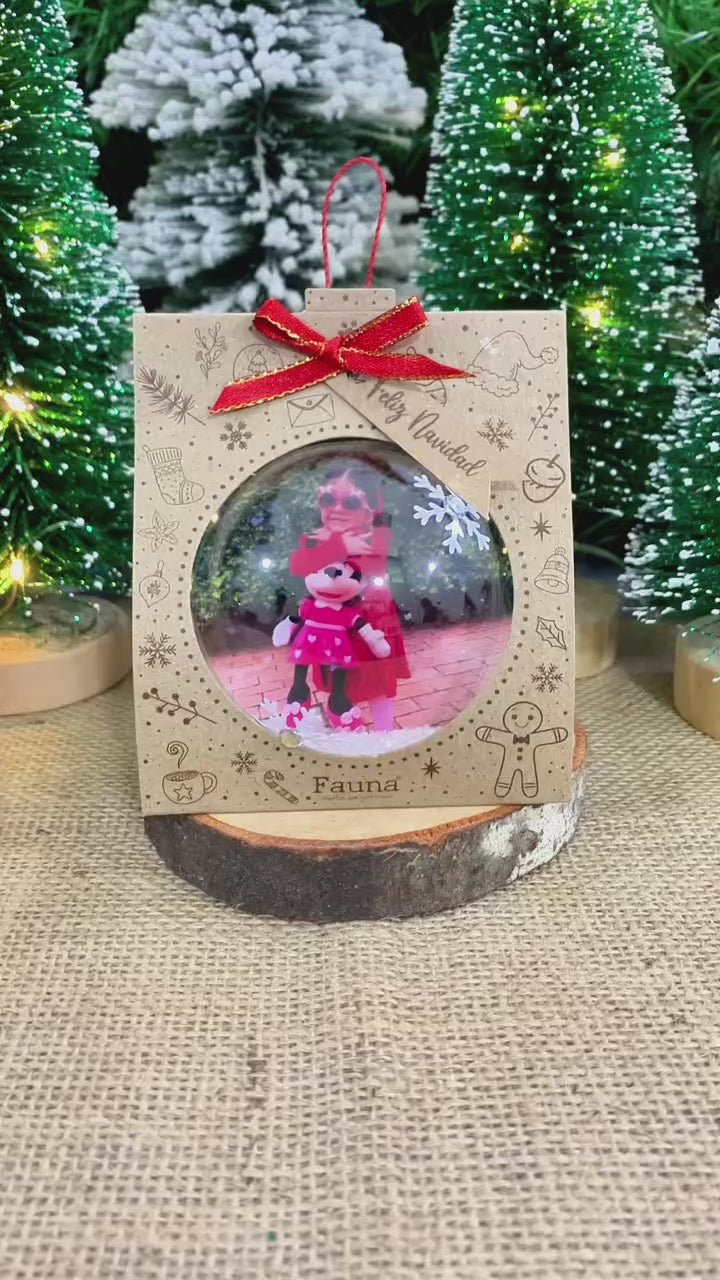 Bolitas Navideñas Premium con Foto Personalizadas x 3 und