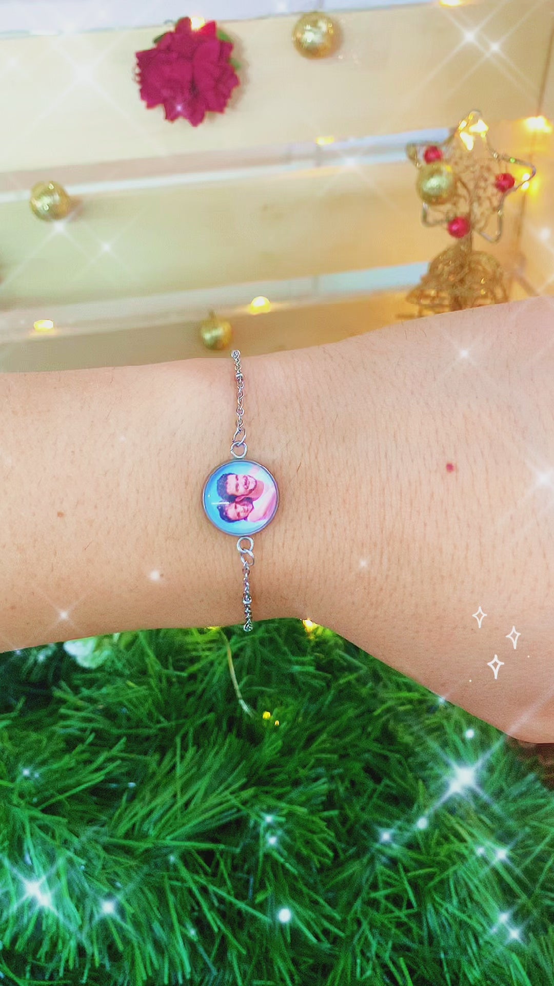Cargar vídeo: Pulsera Artesanal en Acero con 1 foto Personalizada