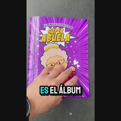 Álbum de Láminas Súper Abuela Personalizado con 18 Fotos
