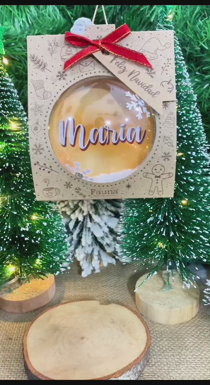 Cargar vídeo: Bolitas Navideñas Premium personalizadas con Nombres