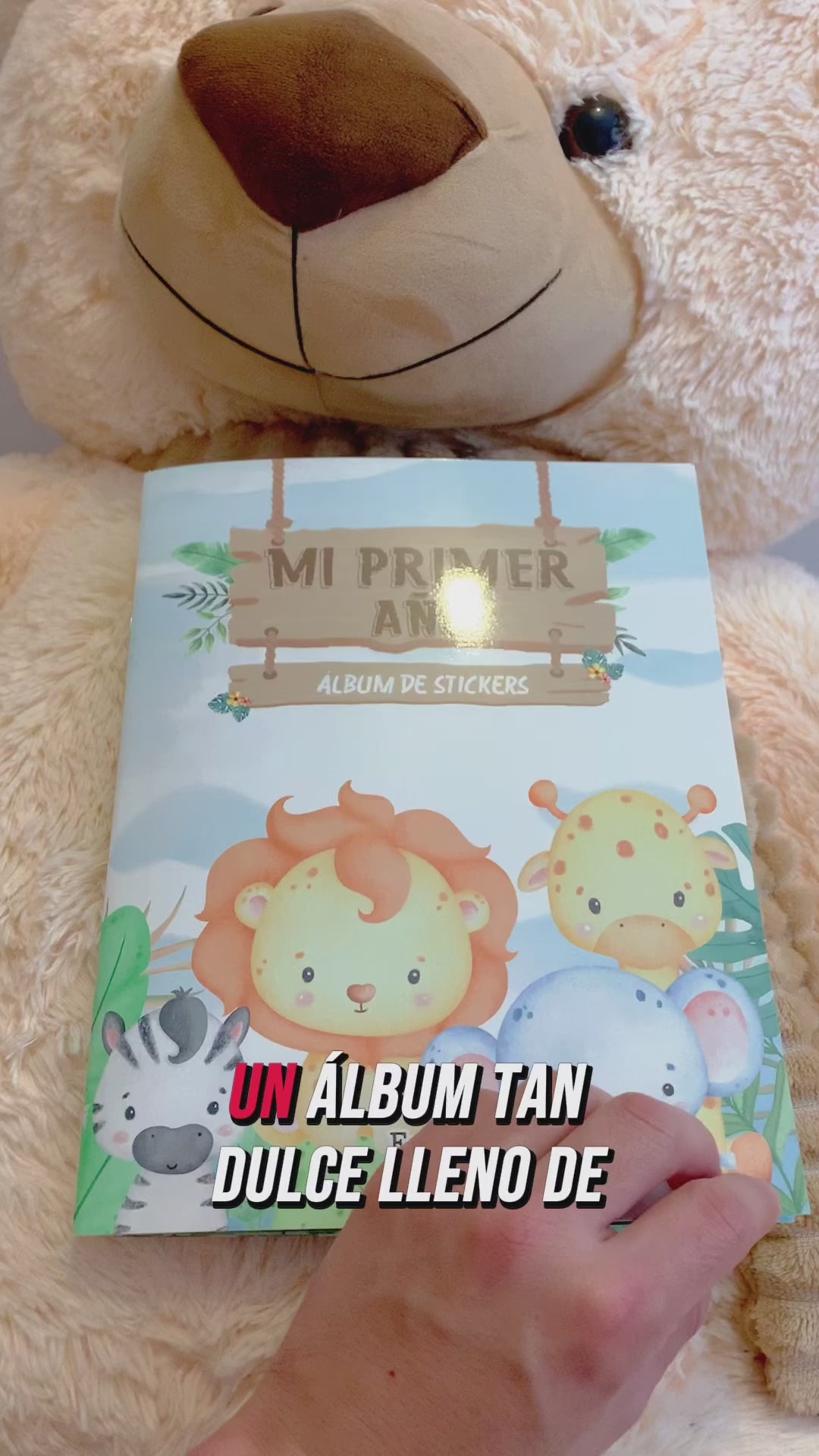 Álbum de Láminas Mi Primer Año para Bebé Personalizado con 18 Fotos